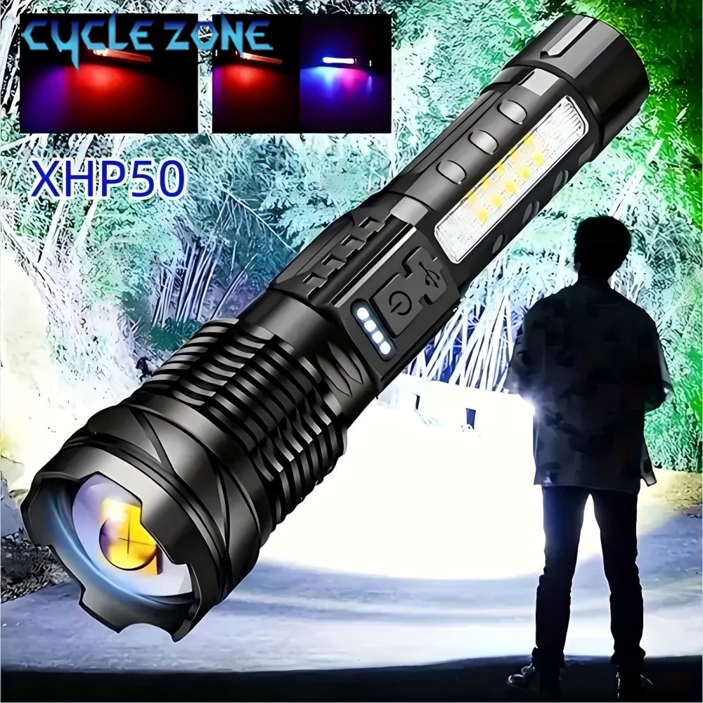 XHP50 懐中電灯 ズーム可能な懐中電灯 強力な手持ち照明 - Outdoor Camping Zone のレビューと価格