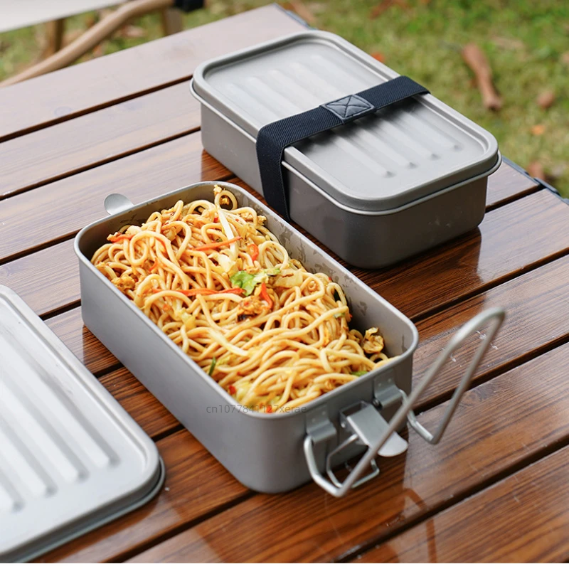 アウトドア純チタン角型弁当箱 キャンプ用密閉弁当箱 漏れない - Outdoor Camping Meals のレビューと価格