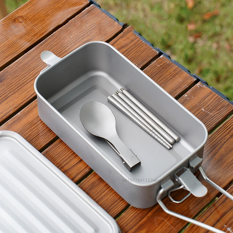 アウトドア純チタン角型弁当箱 キャンプ用密閉弁当箱 漏れない - Outdoor Camping Meals のレビューと価格