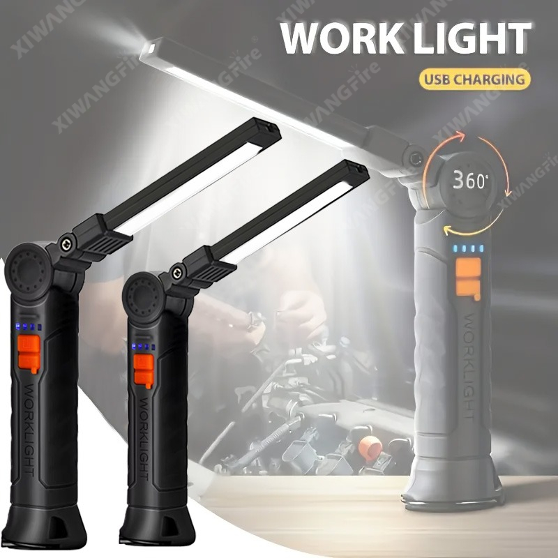 充電式 LED 懐中電灯 マグネットとフック付き、作業現場の - Outdoor Camping Accessories のレビューと価格
