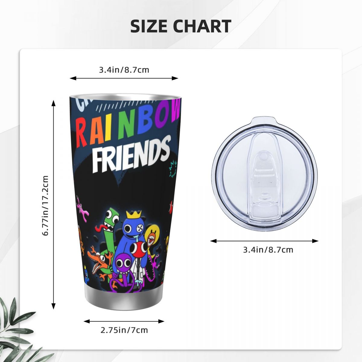 R-Rainbow-Friends 20オンス ステンレス製 - Vacuum Insulated Flask のレビューと価格
