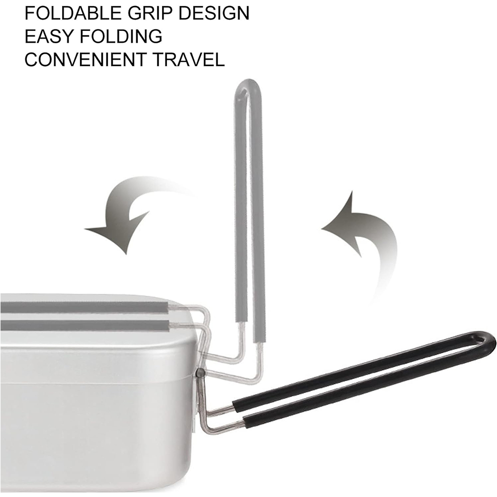 800 ミリリットルアルミ弁当箱屋外キャンプ調理器具食器折り - Outdoor Camping World のレビューと価格