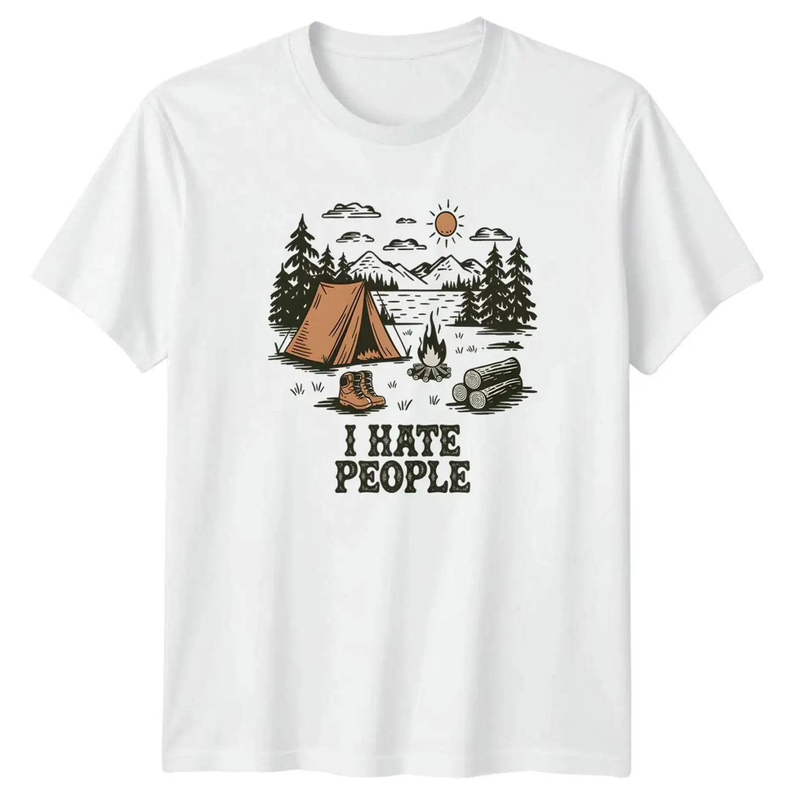 I Hate People Tシャツ キャンプ アウトドア  - Outdoor Und Camping のレビューと価格