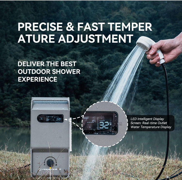 パワーヒノ屋外用温水器LPGキャンプシャワー携帯用プロパンガ - Outdoor Camping Hot Water Shower のレビューと価格