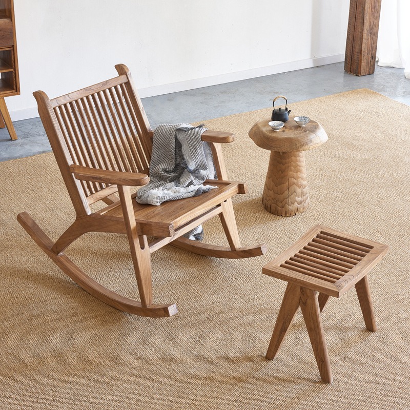 至高の美しさの古いエルム材のレジャーチェア、自宅のバルコニー - Outdoor Camping Rocking Chair のレビューと価格