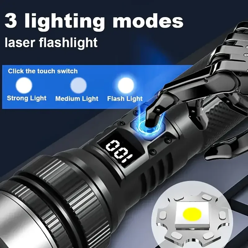900000LM 強力な LED 懐中電灯 Type-c 充 - Outdoor Camping Adventure のレビューと価格