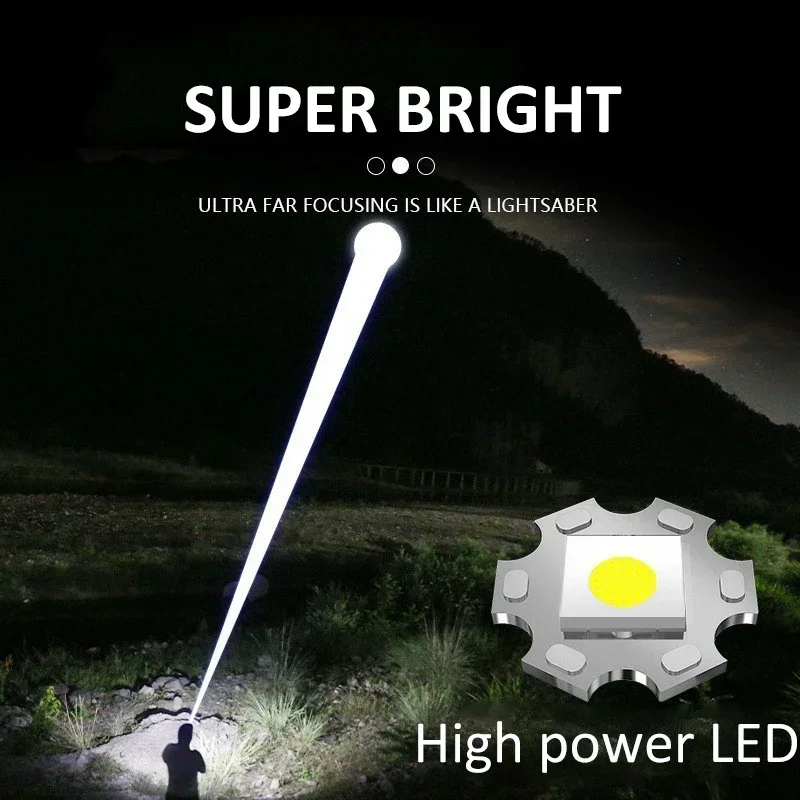 900000LM 強力な LED 懐中電灯 Type-c 充 - Outdoor Camping Adventure のレビューと価格