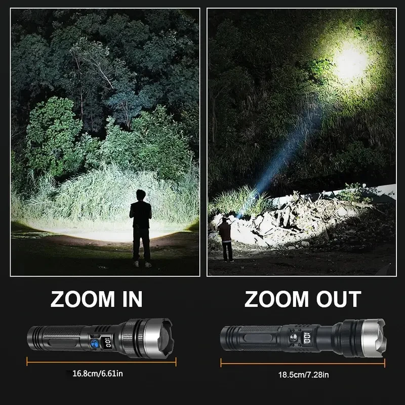 900000LM 強力な LED 懐中電灯 Type-c 充 - Outdoor Camping Adventure のレビューと価格