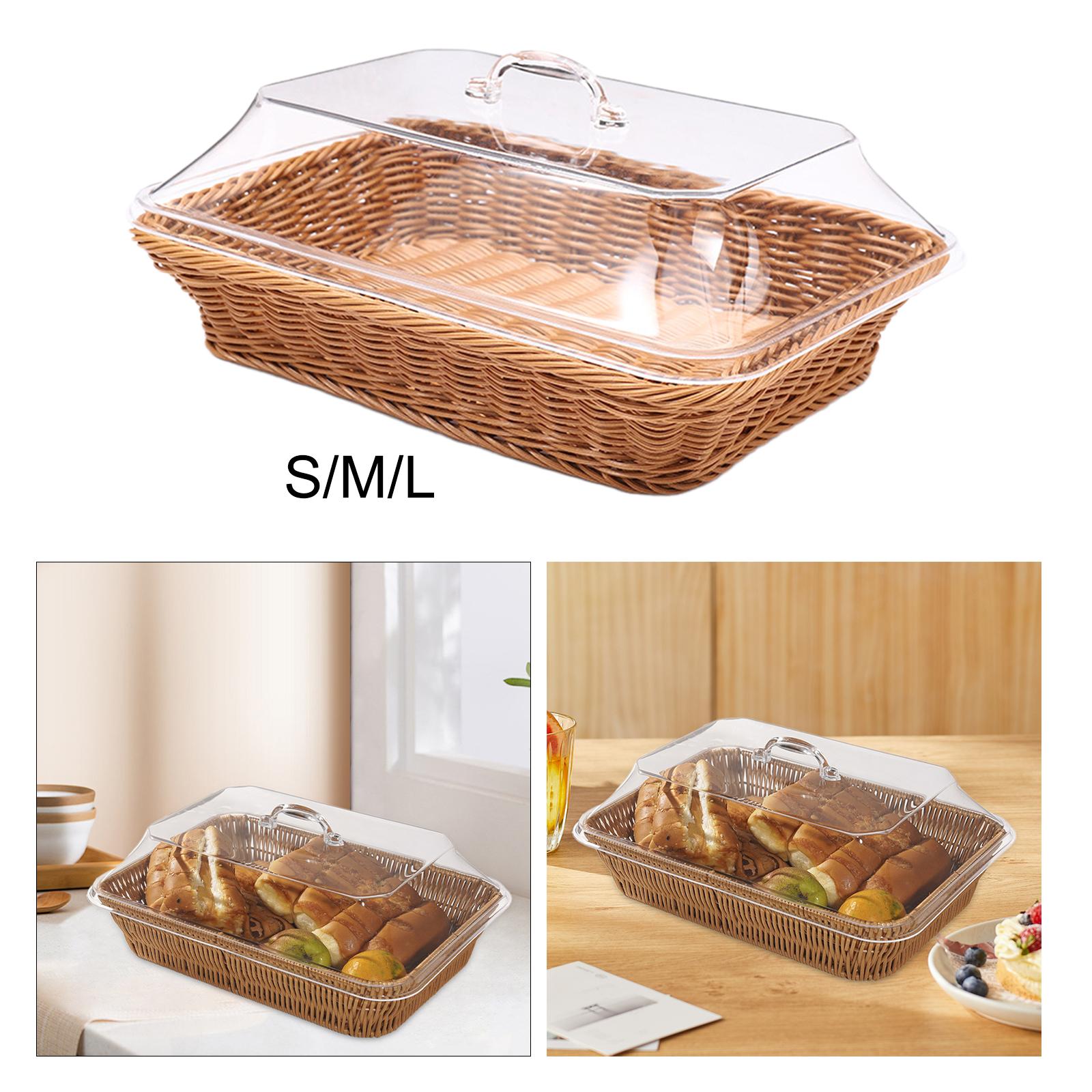 編まれたパンバスケット 蓋付き 食事バスケット 朝食バスケッ - Outdoor Camping Meals のレビューと価格