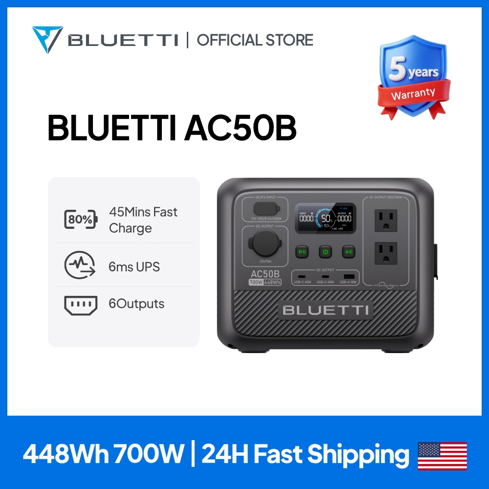 BLUETTI AC50B ポータブル電源 700W 448 - Outdoor Camping Kettle のレビューと価格