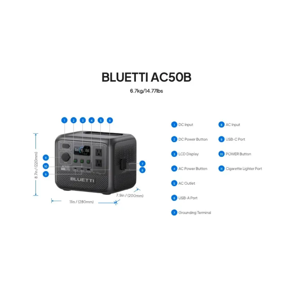 BLUETTI AC50B ポータブル電源 700W 448 - Outdoor Camping Kettle のレビューと価格