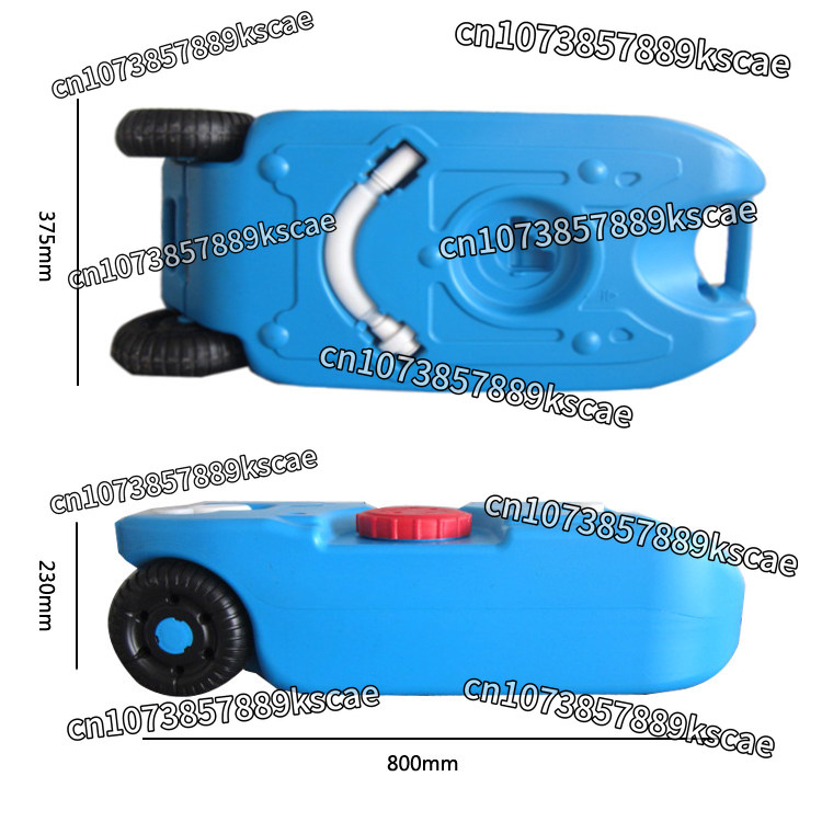 RVキャンプ用屋外用ホイール付きモバイルプラスチック製水タン - Outdoor Camping Water Tank のレビューと価格