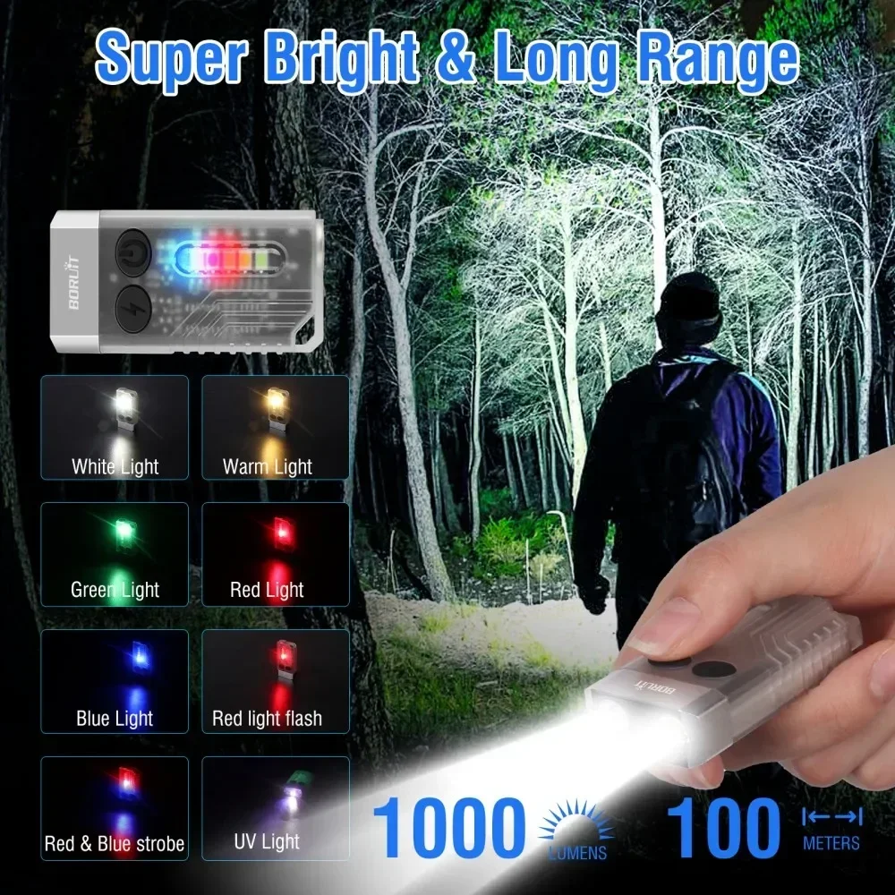 BORUiT V10 キーホルダー UV LED EDC 蛍 - Outdoor Camping Adventure のレビューと価格