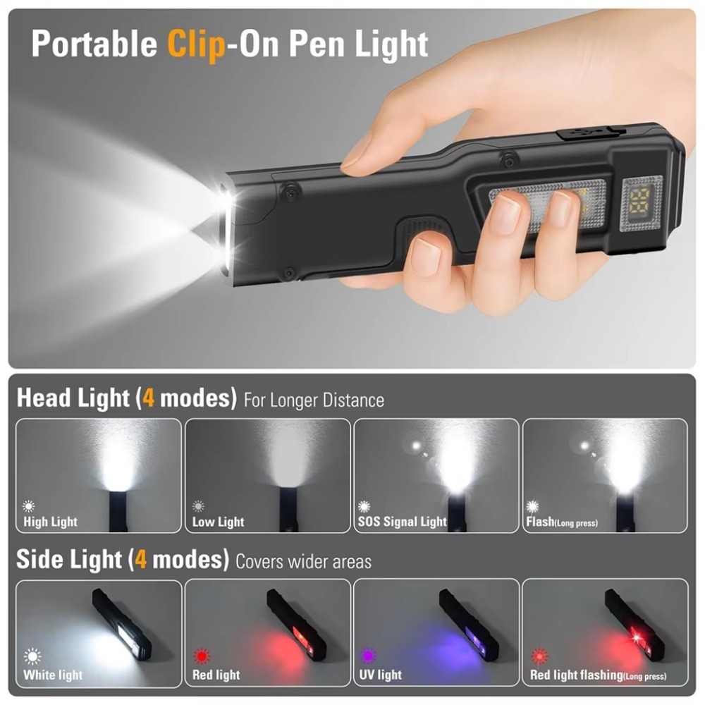 超薄型 EDC 充電式 LED 懐中電灯バッテリーディスプレ - Outdoor Camping Adventure のレビューと価格