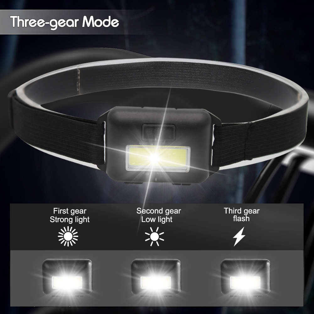 ミニヘッドライト COB LED ヘッドランプ 3 モード防 - Outdoor Camping Zone のレビューと価格