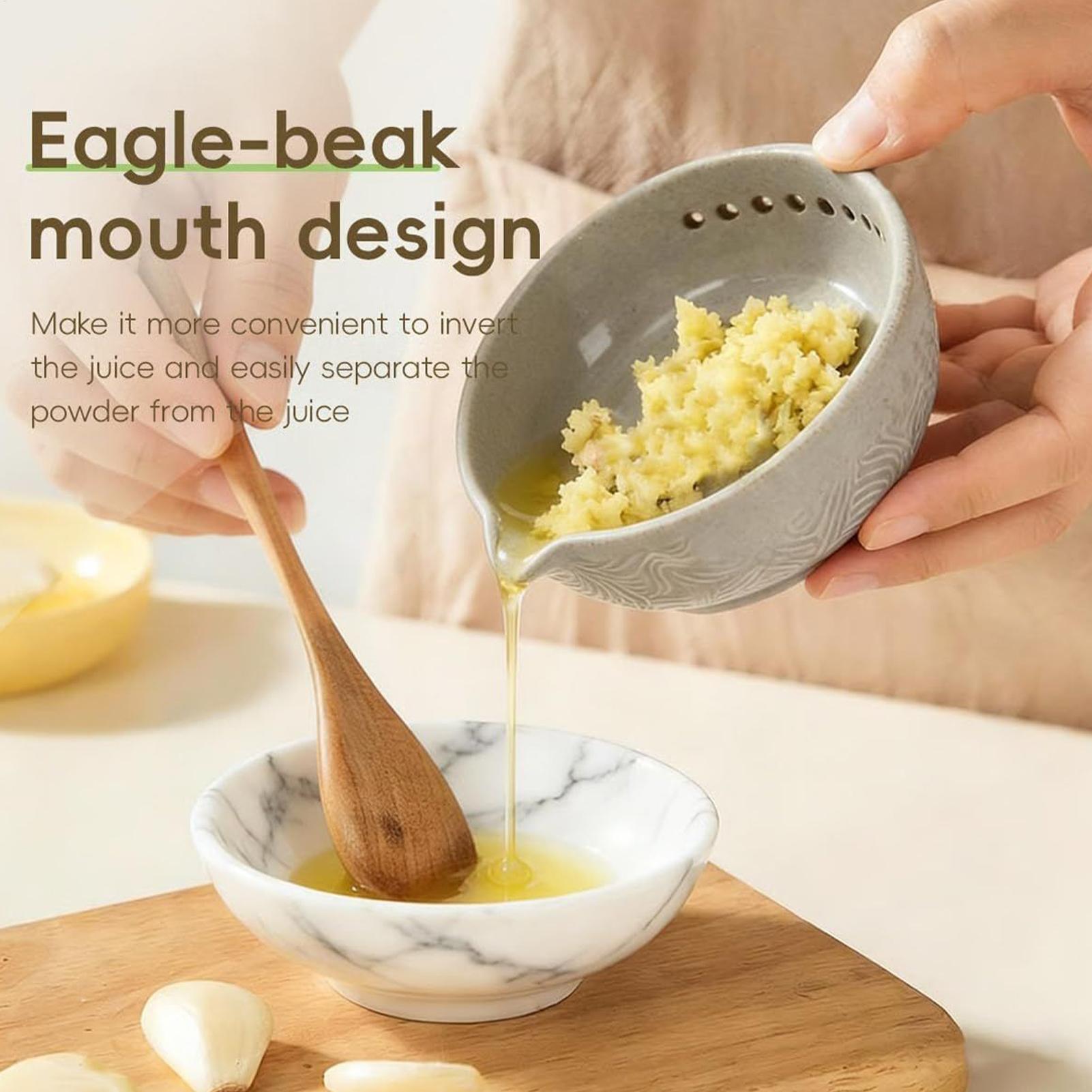 ニンニクプレートセラミックミンサーボウルブラシ付き生姜おろし - Outdoor Camping Meals のレビューと価格