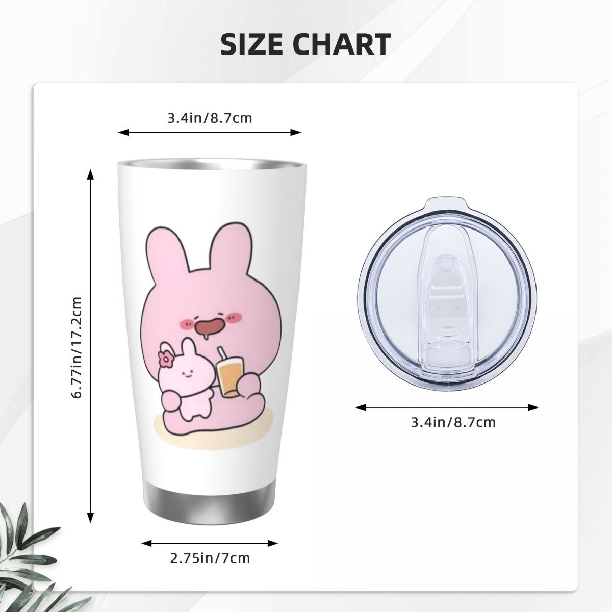 Asamimichaan キュートアサミミ 20オンス ステ - Vacuum Insulated Flask のレビューと価格
