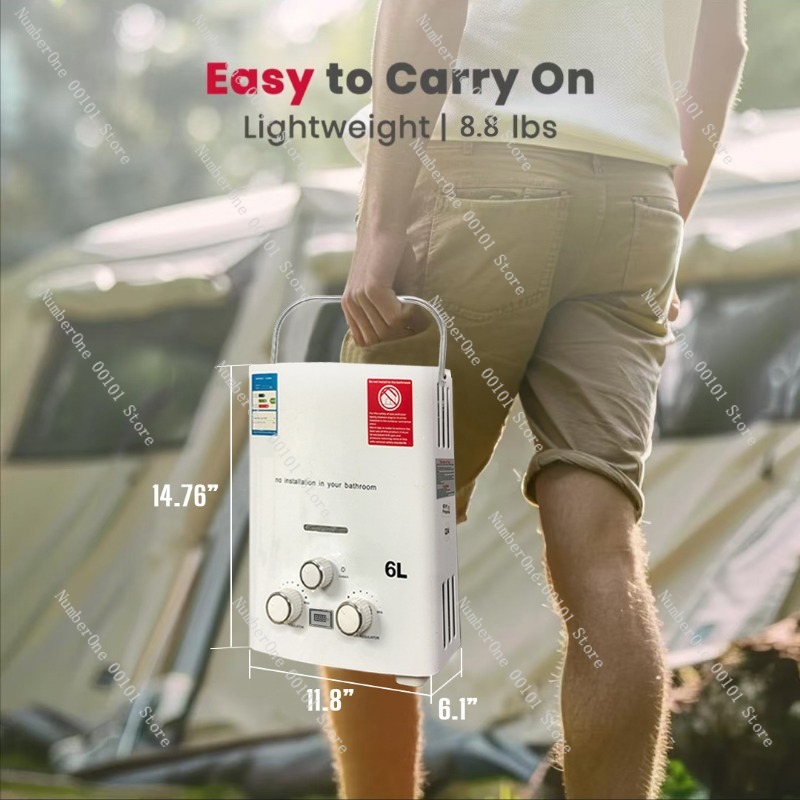 プロパンLPGガス タンクレス給湯器 6L 屋外キャンプ用イ - Outdoor Camping Hot Water Shower のレビューと価格