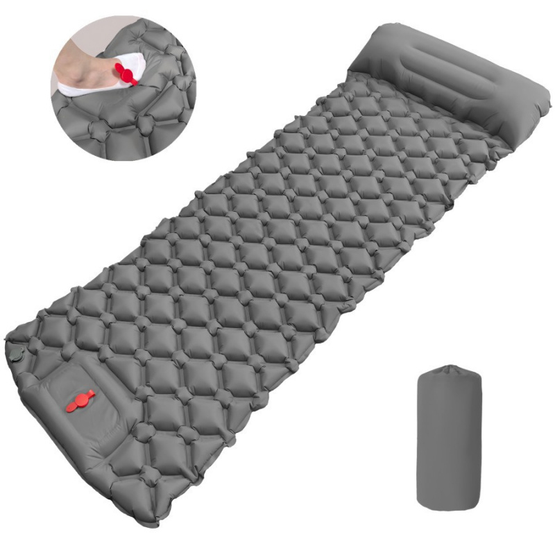 屋外キャンプ用インフレータブルマットレス寝袋枕付き超軽量エア - Outdoor Inflatable Camping Tent With Air Pump のレビューと価格