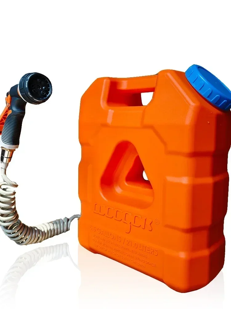屋外用ポータブルバケツ型サイドハンギングキャンプバスシャワー - Outdoor Camping Hot Water Shower のレビューと価格