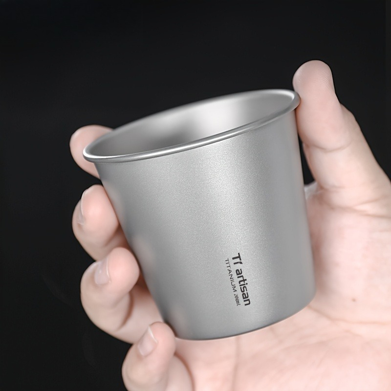200 ミリリットルチタン単層屋外キャンプカップポータブルコ - Outdoor Camping World のレビューと価格