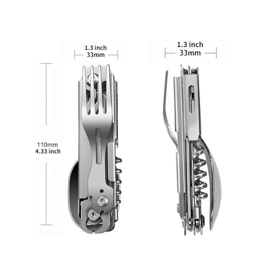 1個6in1多機能カトラリーセット アウトドア食器 キャンプ - Outdoor Camping Meals のレビューと価格