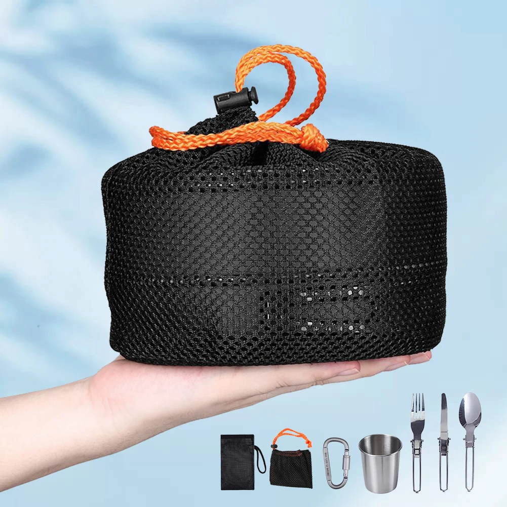 キャンプ調理器具キット ケトル ポット パン クックセット  - Outdoor Camping Kettle のレビューと価格