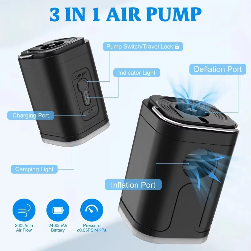 キャンプ用ポータブルエアポンプ,ワイヤレスインフレーター,充 - Outdoor Inflatable Camping Tent With Air Pump のレビューと価格