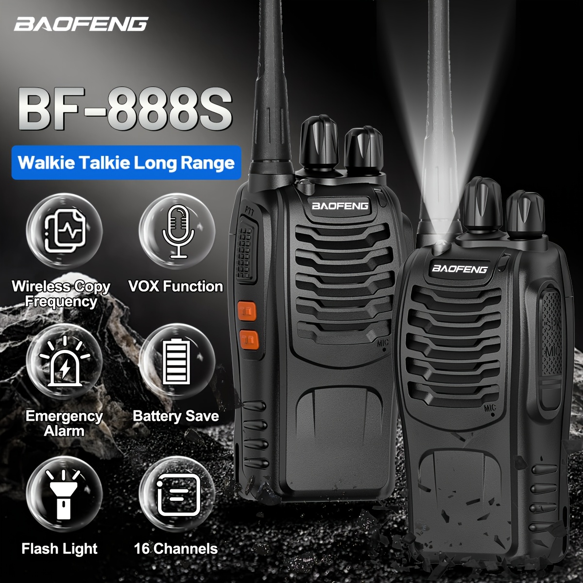 Baofeng 長距離トランシーバー 大人用 イヤホン付き  - Outdoor Camping Adventure のレビューと価格