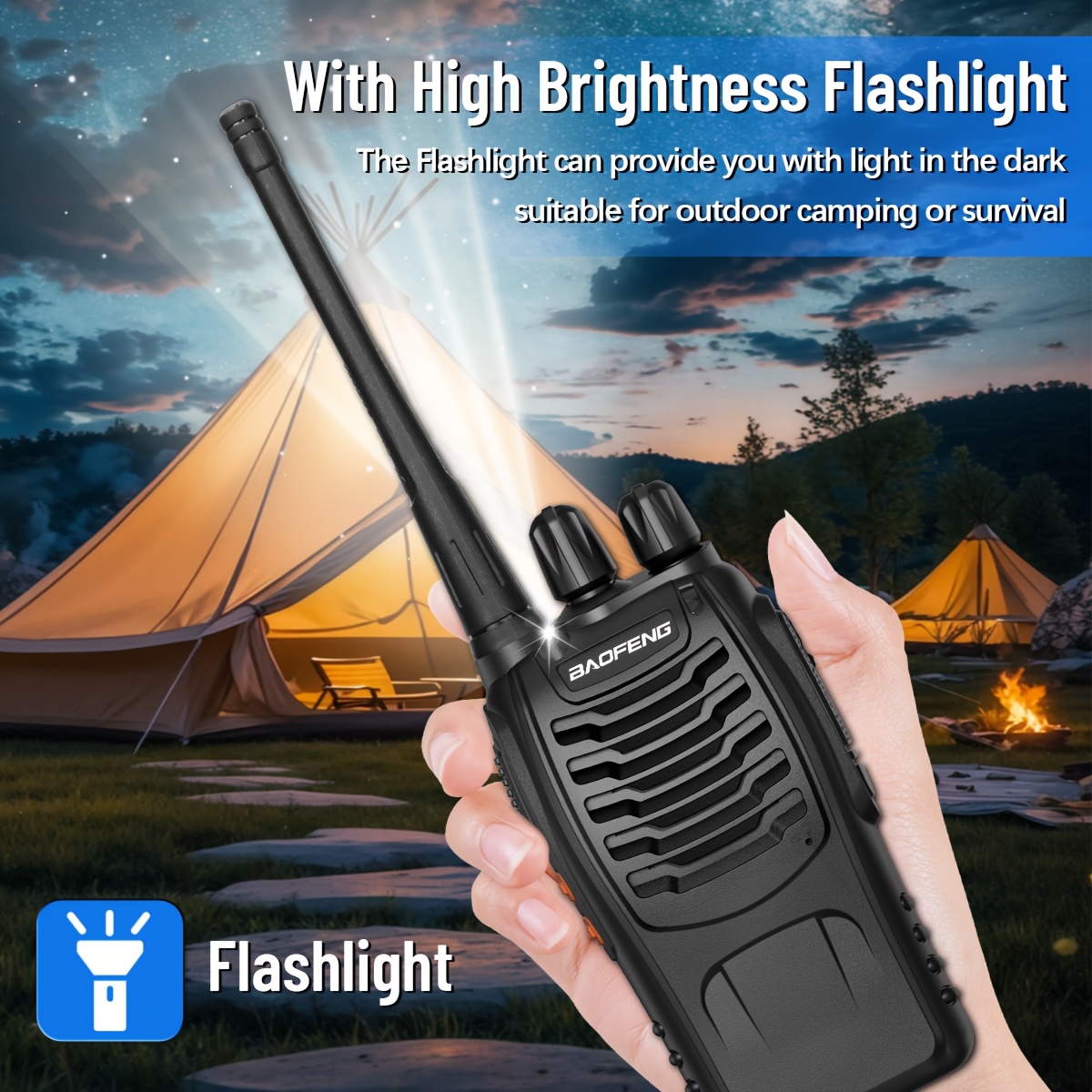 Baofeng 長距離トランシーバー 大人用 イヤホン付き  - Outdoor Camping Adventure のレビューと価格
