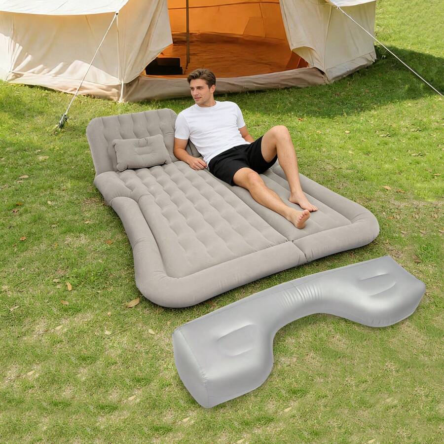SUV用エアマットキャンプベッド、枕2個付き、68.9 *  - Outdoor Inflatable Camping Tent With Air Pump のレビューと価格